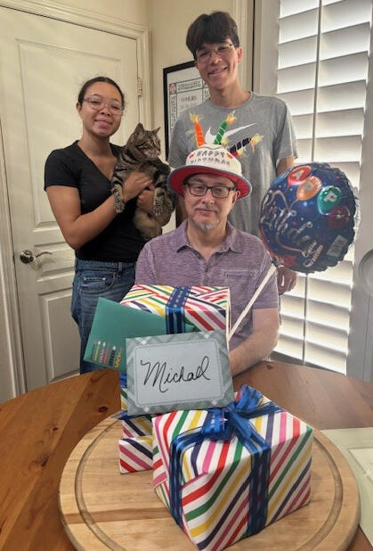 Dad's birthday (he looks so excited!)