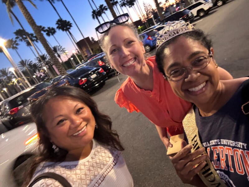Marie celebrating her birthday with her exercise friends