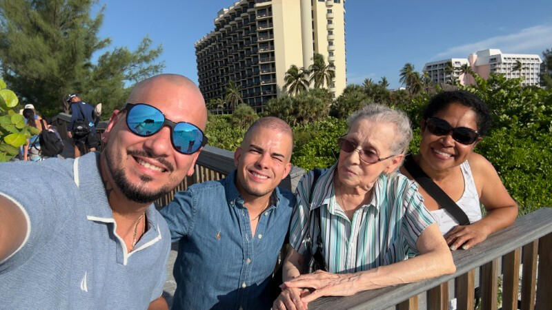 Grandma Gladys with her roommates (and Marie)