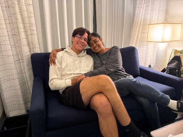 ...he even decided to spend the night in the hotel with us.